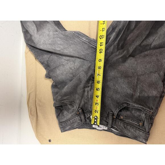 MNG Denim Jeans Womens 2 Gray Black Washed Mom High Rise Tapered Leg Casual - Picture 10 of 11